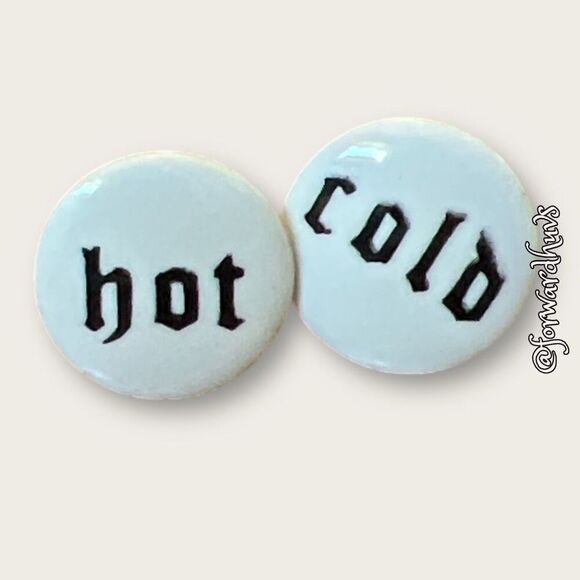 Unique Ceramic Cufflinks Made from Old Faucet Centers - Picture 1 of 11